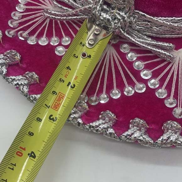 Salazar Yepez Pink Silver Sombrero Hat Made in Mexico HT6832 - Picture 13 of 14